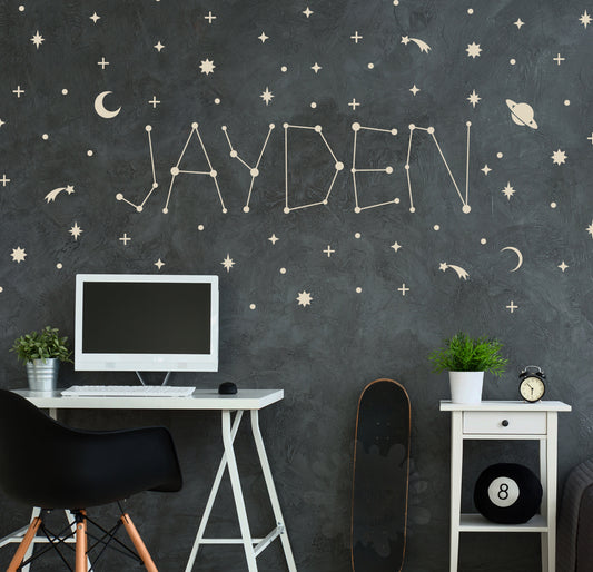 Space name wall Decals