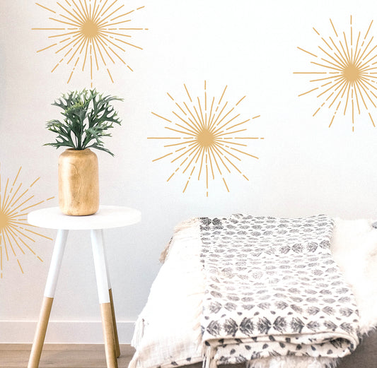 BOHO starburst wall decals