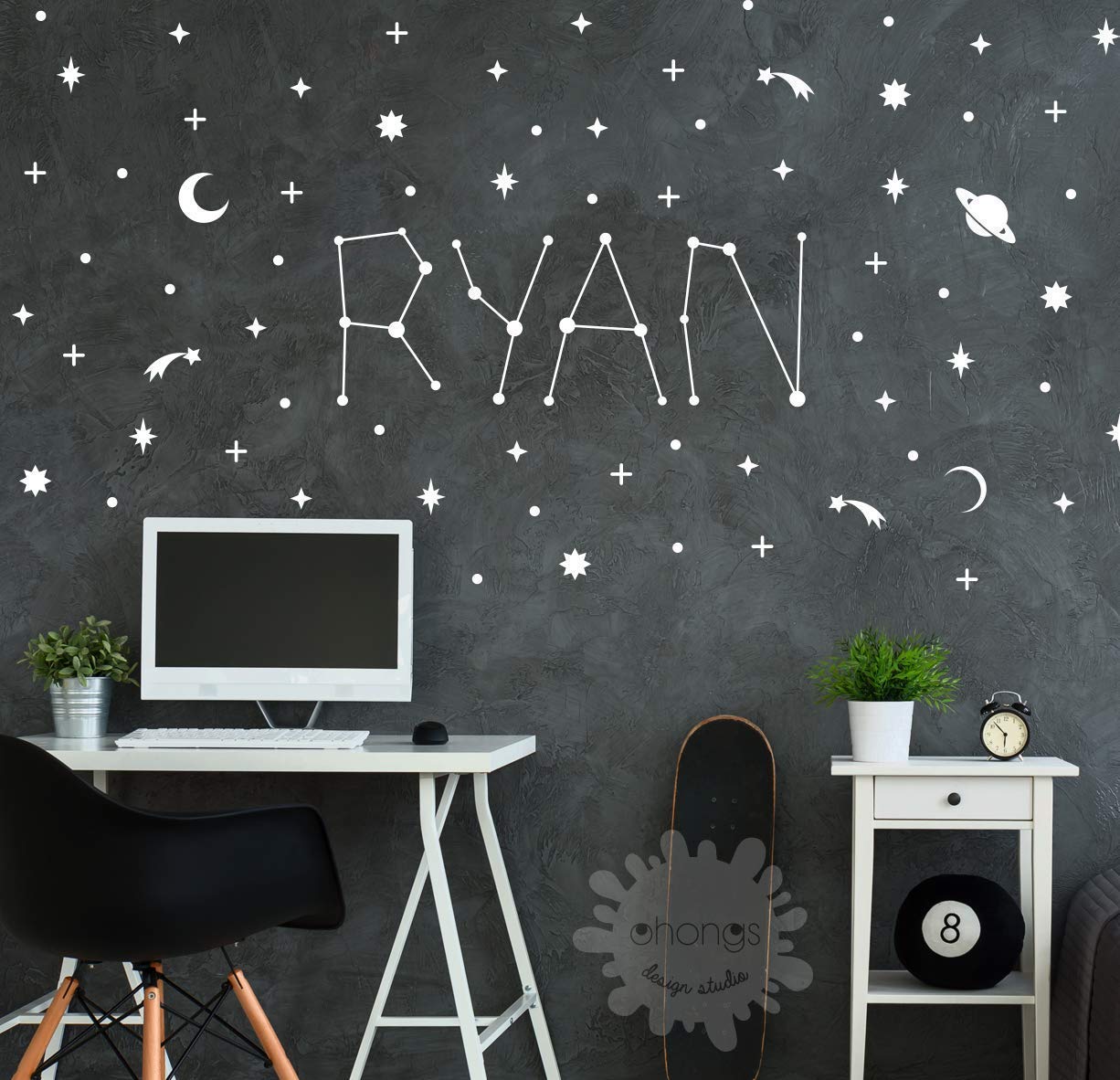 Space name wall Decals