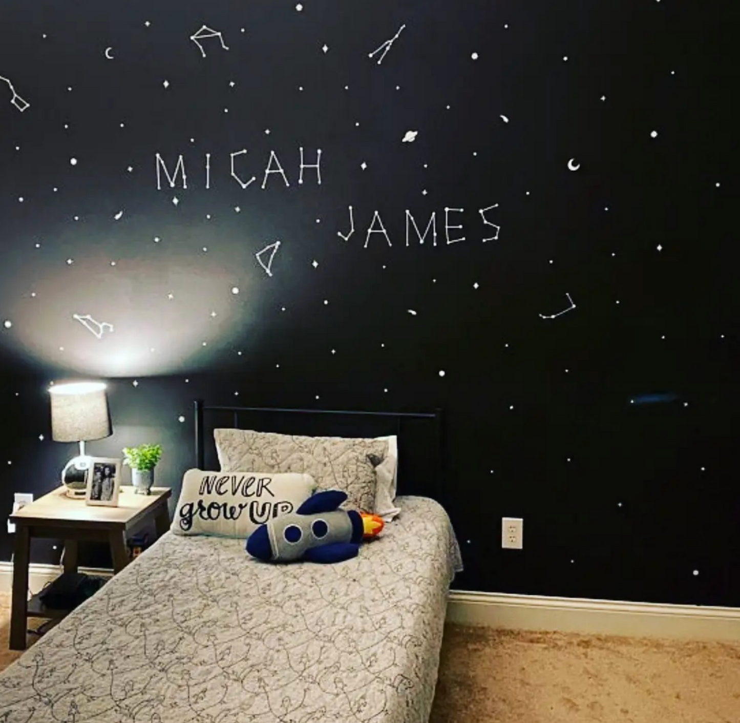 Space Custom Name Wall Decals & Constellation